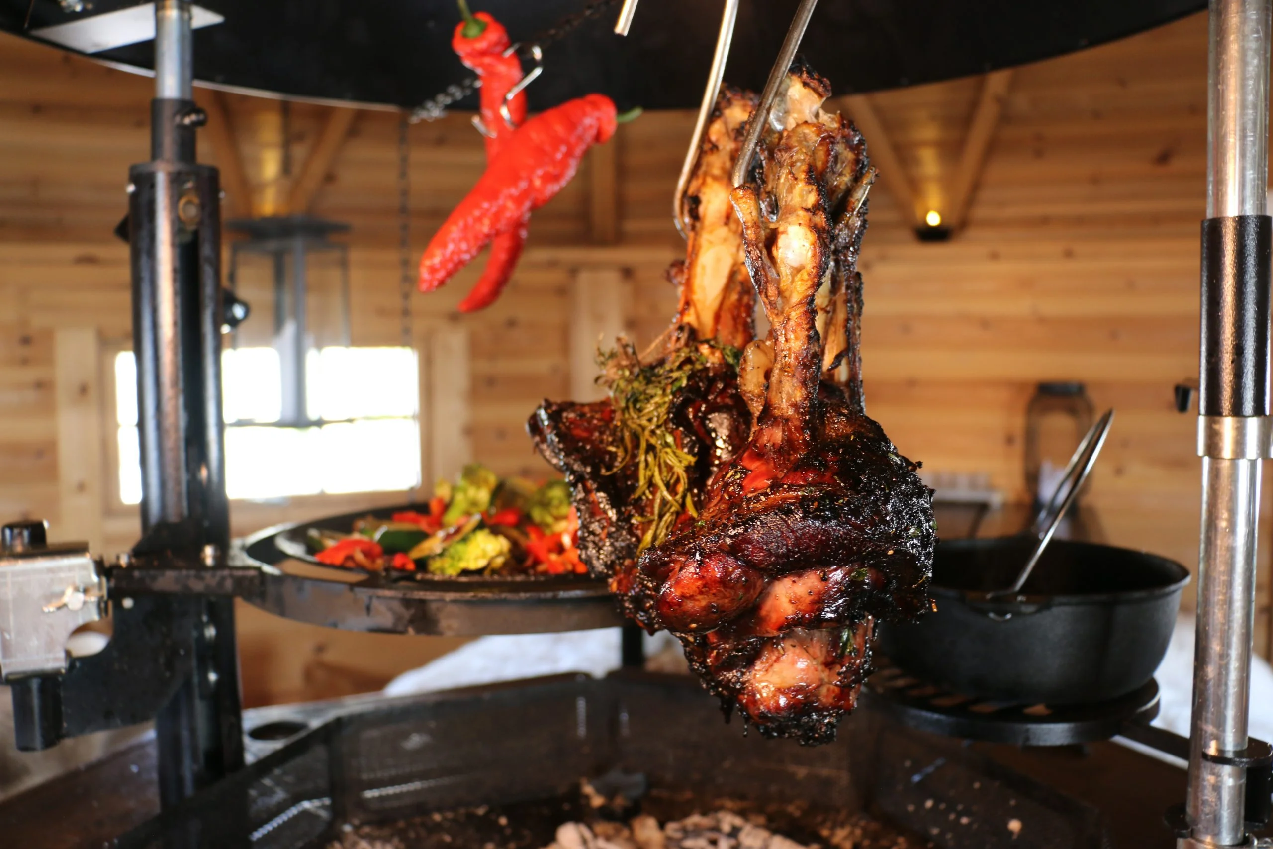 Hakenset zum Grillen - Überm Feuer grillen