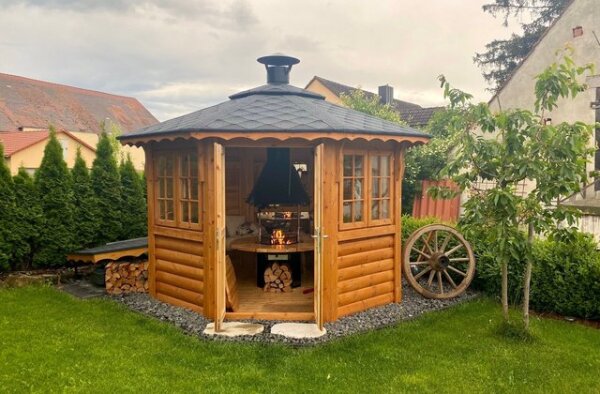 Grillpavillon 7,5 m² Premium inkl. Grillanlage