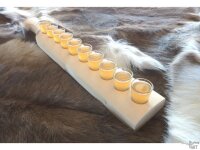 Schnapslatte mit10 Gläsern